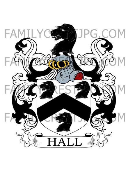 Hall Family Crest - Yorkshire, England