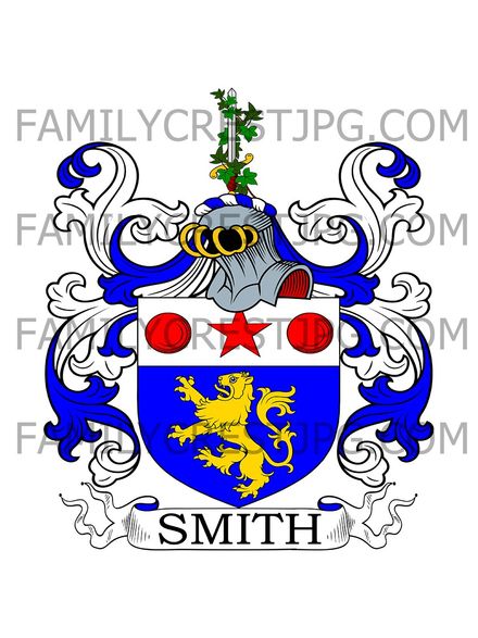 Smith Family Crest - Hammersmith, co. Middlesex, England