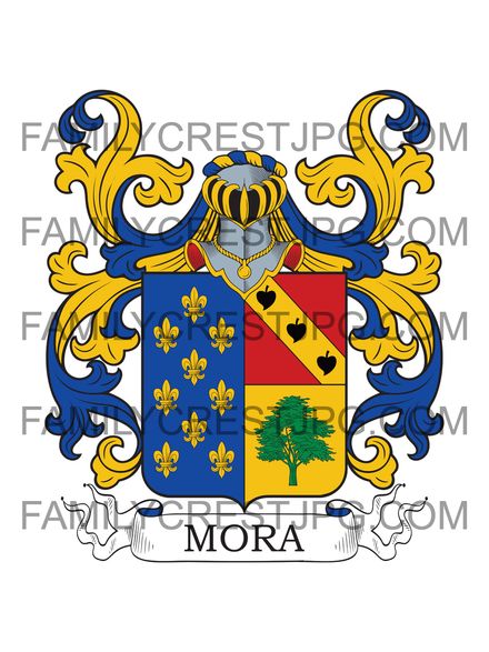 Mora Family Crest - Andalucía &amp; Cadiz, Spain