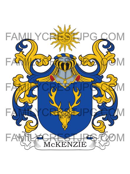 McKenzie Family Crest - Tarbat &amp; Scatwell, co. Ross, Scotland