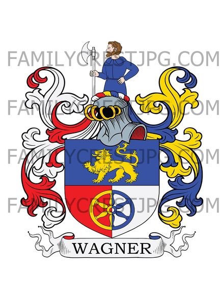 Wagner Family Crest - Bavaria 1632