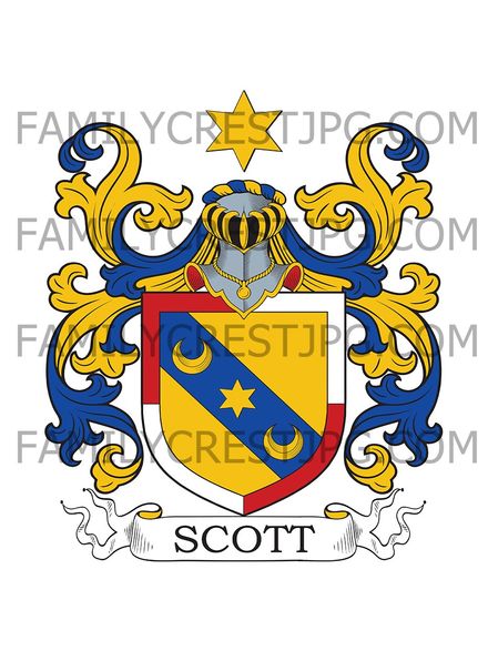 Scott Family Crest - Balmouth, Scotland