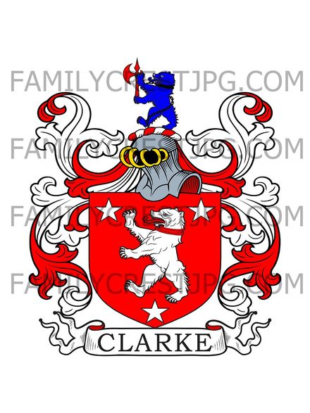 Clark Family Crest - Norton Hall, co. Derbyshire, England
