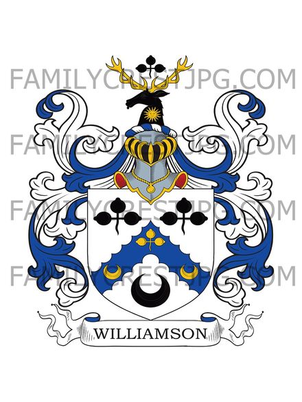 Williamson Family Crest - Peckham, co. Surrey, England