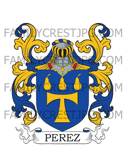 Perez Family Crest - Navare, Spain