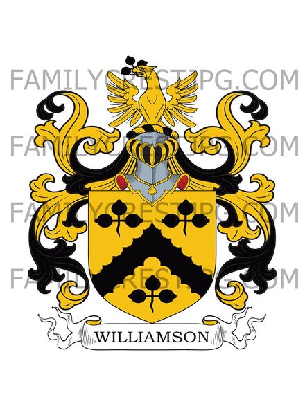 Williamson Family Crest - Mount Vernon, co. Lancashire, England 