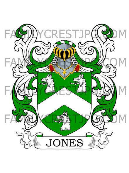 Jones Family Crest - Somerset, England