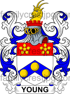 Young Family Crest, Young Coat of Arms