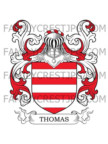 Thomas Family Crest -  de Bojano of France &amp; Italy