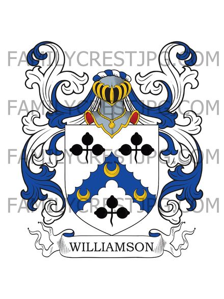 Williamson Family Crest - Tusmore, co. Oxford, England 