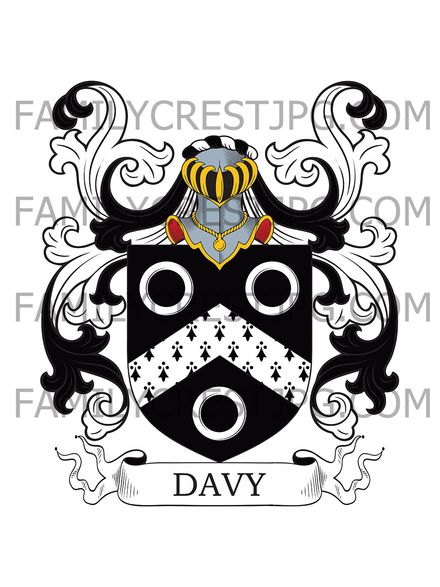 Davy Family Crest - Suffolk, England