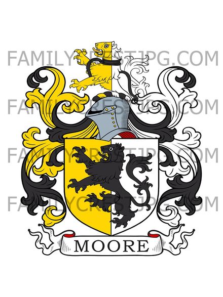 Moore Family Crest - North Easton, co. Oxford, England