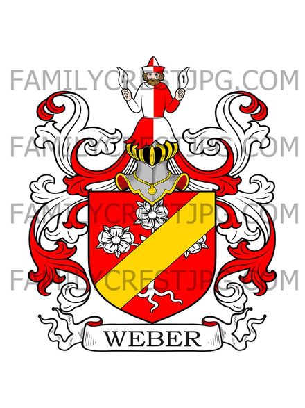 Weber Family Crest - Saxony 1829