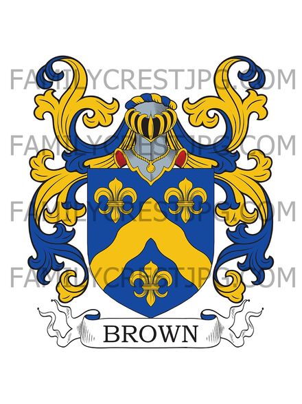 Brown Family Crest - Horn, co. Perth, Ireland