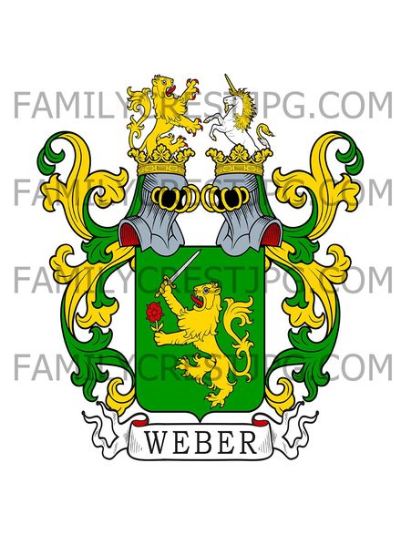 Weber Family Crest - von Rittersdorf – Galicia, Poland