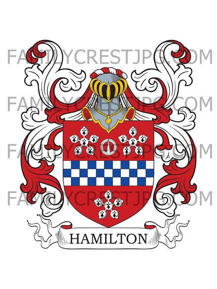 Hamilton Family Crest - Innerwick, co. Haddington, Scotland