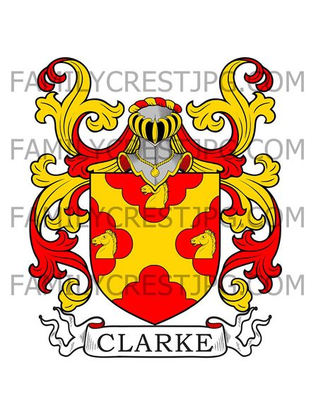Clark Family Crest - Creeton, co. Lincoln, England