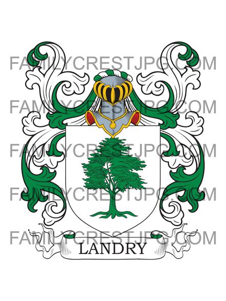 Landry Family Crest - Brittany, France