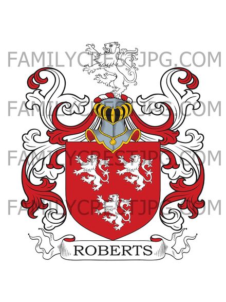 Roberts Family Crest - Coeddu, co. Flint, Wales