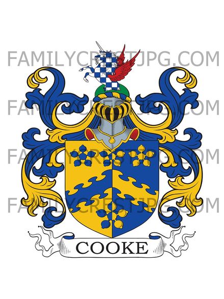 Cooke Family Crest - Wargrave, co. Berkshire, England