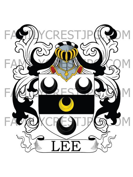 Lee Family Crest - London &amp; Enfield, co. Stafford, England