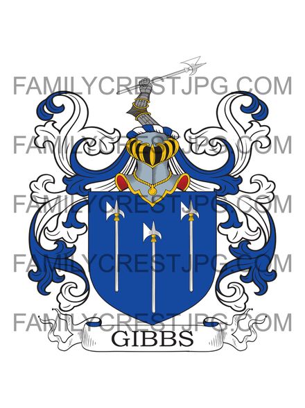 Gibbs Family Crest - Stortford, co. Hertford, England
