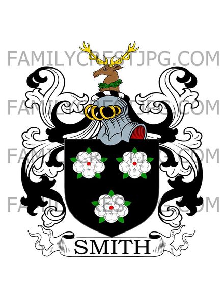 Smith Family Crest - Nunstainton &amp; Eshe Hall, co. Durham, England