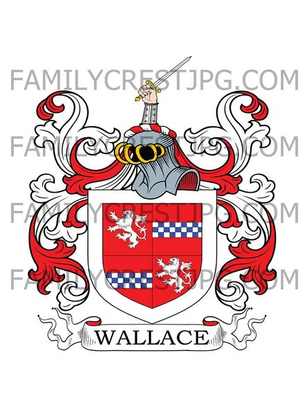 Wallace Family Crest - Neilstonside and Kelly, co. Renfrew, Scotland