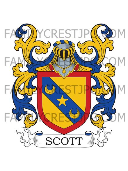 Scott Family Crest - Dryhope Tower, co. Selkirk Scotland