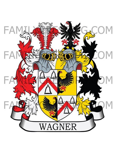 Wagner Family Crest - Croatia 1861