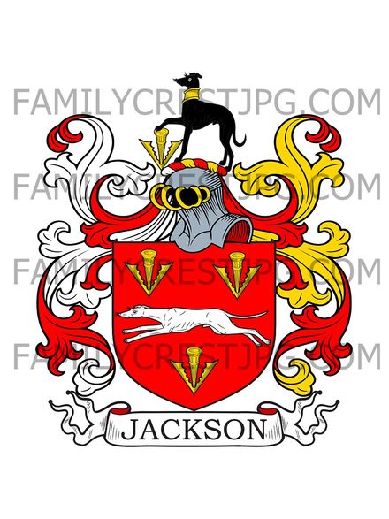 Jackson Family Crest - Southgate, co. Middlesex, England