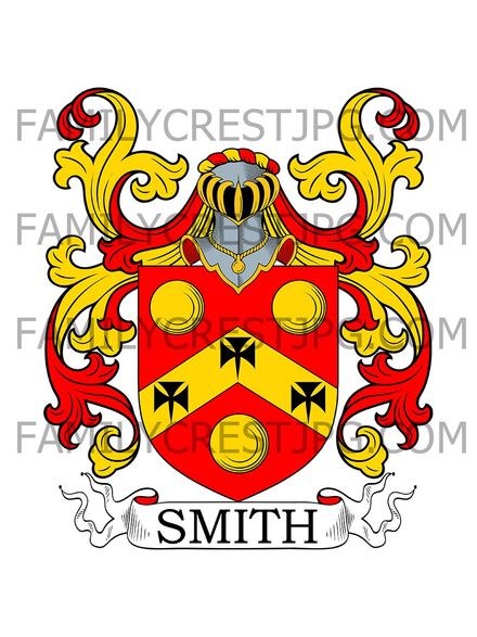 Smith Family Crest - Weald Hall, co. Essex, England