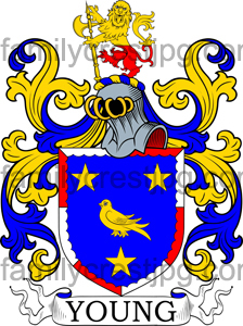 Young Family Crest, Young Coat of Arms