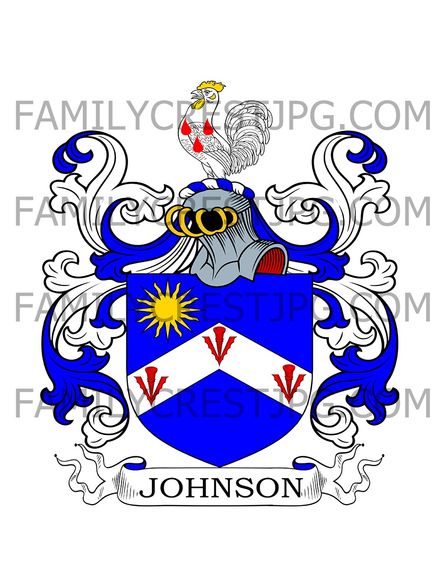 Johnson Family Crest - London &amp; Yorkshire, England