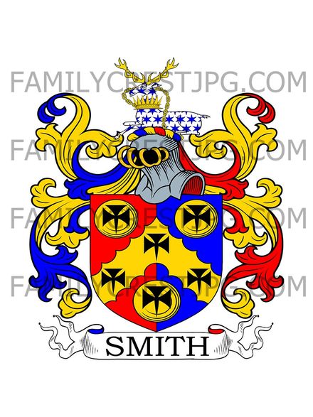 Smith Family Crest - Colpike Hall, co. Durham, England