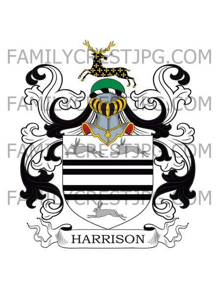 Harrison Family Crest -  Winscales, co. Cumberland, England