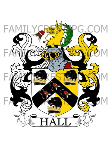 Hall Family Crest - Llanover, Wales