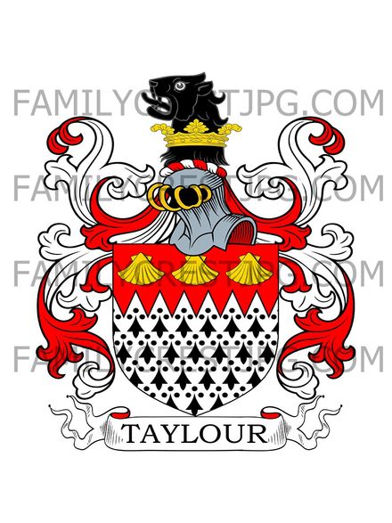 Taylour Family Crest - Stockleche, co. Lancashire, England