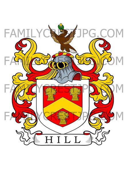 Hill Family Crest - Pounsford, co. Somerset, England