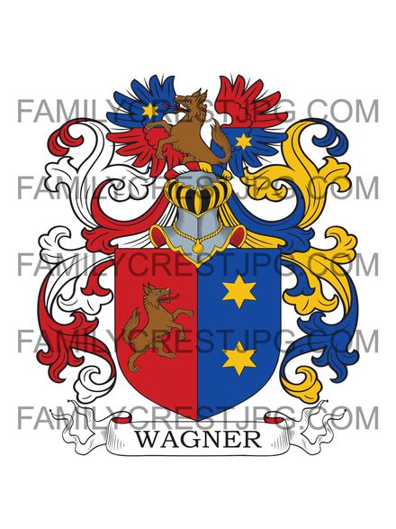 Wagner Family Crest - von Wagnern 1733