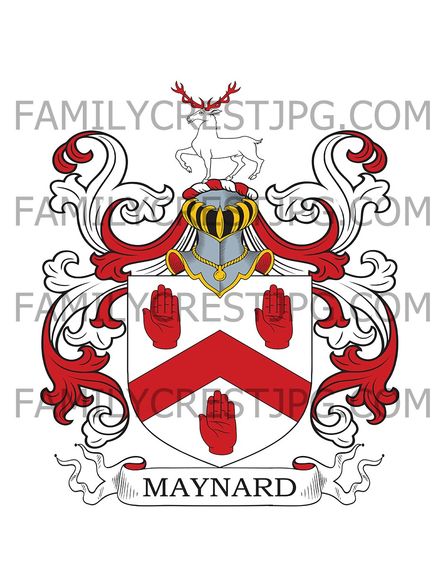 Maynard Family Crest - Sherford, co. Devon, &amp; Milton, co. Cornwall, England