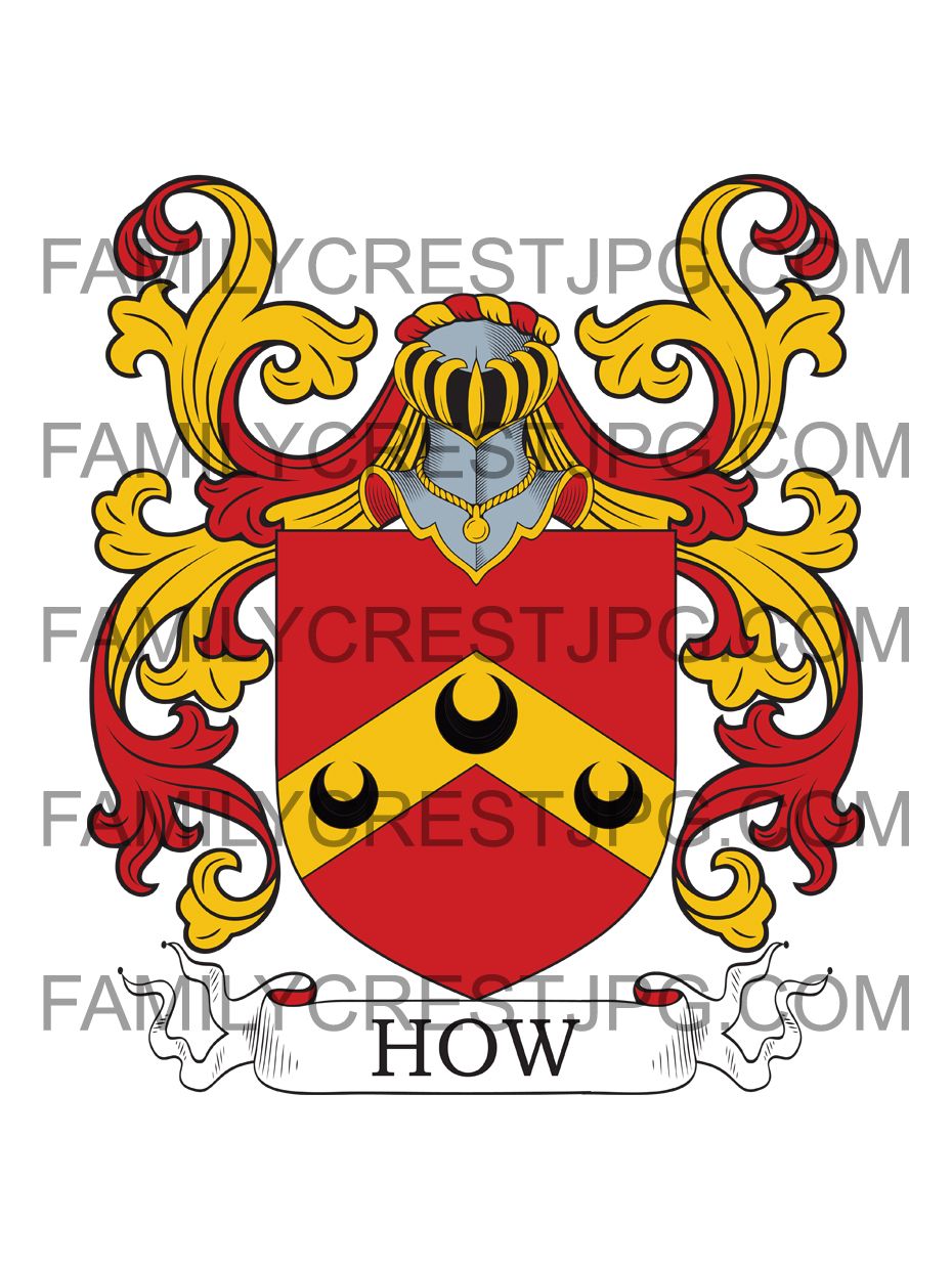 Howe Family Crest - Kent, England