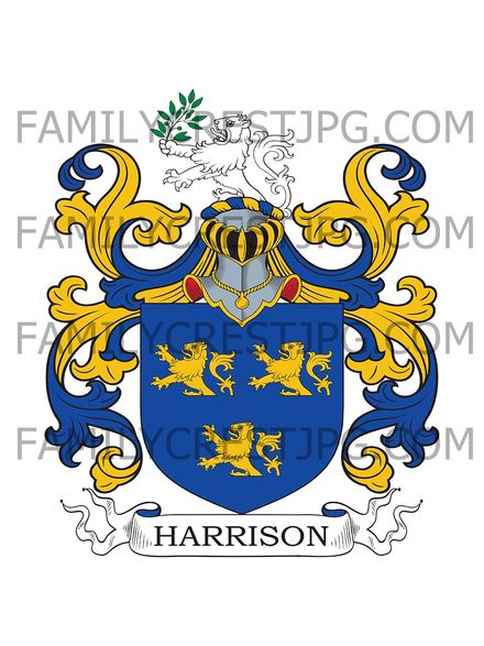 Harrison Family Crest - Acaster Selby, co. Yorkshire, England
