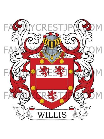 Willis Family Crest - Whaddon, co. Buckingham, England