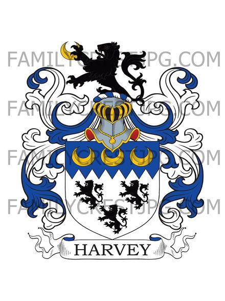 Harvey Family Crest - Strabane &amp; Dublin, Ireland