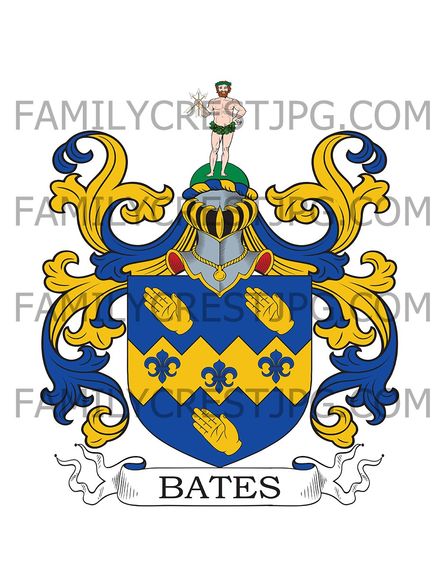 Bates Family Crest - Holyhead, England