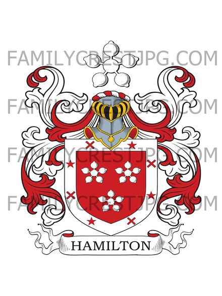 Hamilton Family Crest - Cobairdy, co. Aberdeen, Scotland