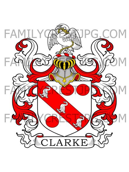 Clark Family Crest -  Welton Place, co. Northumberland, England