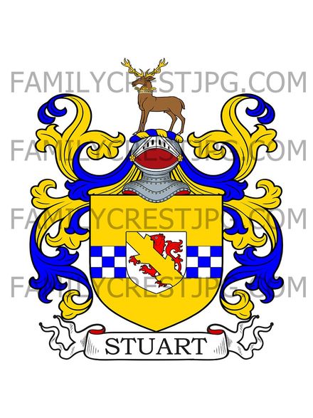 Stuart Family Crest -Hartley Mauditt, co. Hampshire, England 