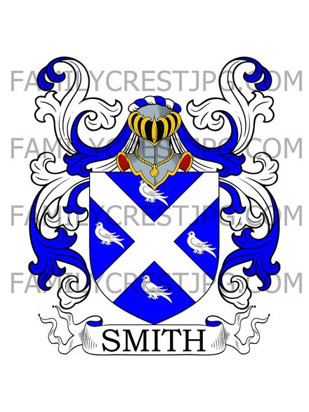 Smith Family Crest - Crantock, co. Cornwall, England